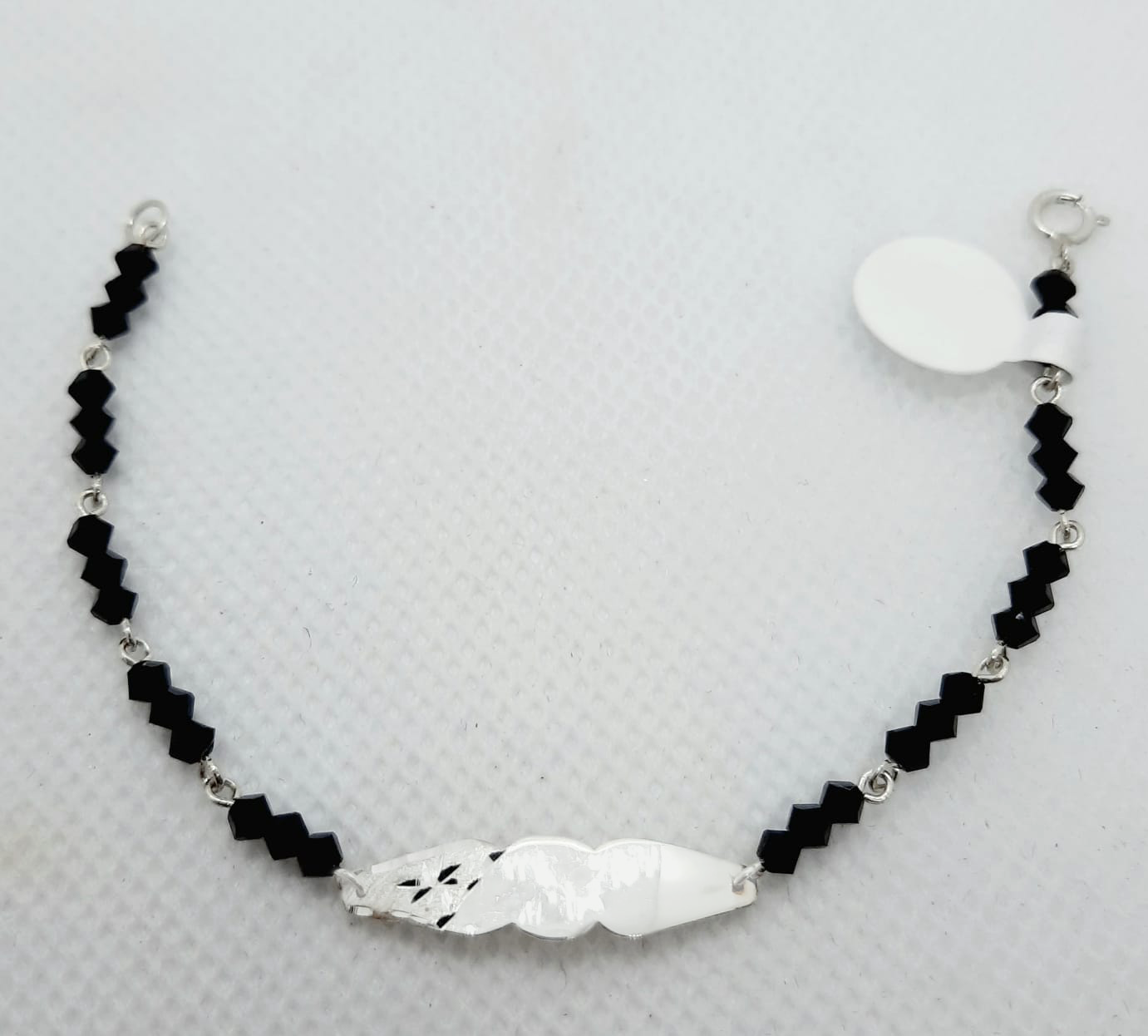 Silver Baby Jetbead